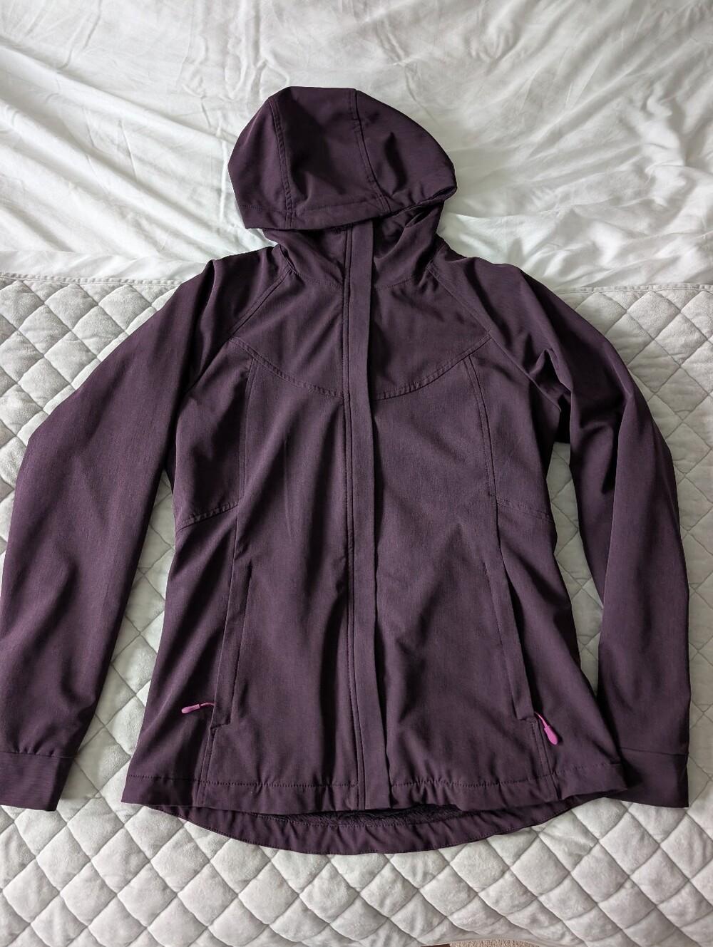Kirkland Signature Purple Fleece Lined Tech Soft Shell Jacket, Size Small